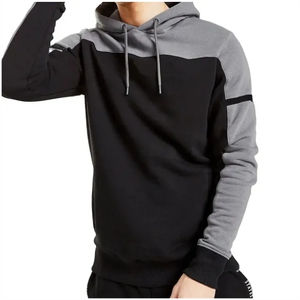 Sweat à capuche sport de rue en molleton double couche 100% coton respirant uni de couleur unie pour homme avec logo personnalisé, taille plus - Product Image 1