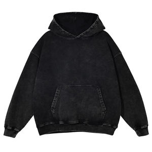 Fabricante de sudaderas con capucha personalizadas desgastadas vintage, ropa de calle retro de primavera, estilo urbano para lavado ácido diario, Sudadera con capucha personalizada - Product Image 5