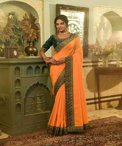 Sarees en rayonne Bollywood captivantes: Affichez un style sans effort avec une sophistication confortable Sarees géométriques Bollywood rayonnantes - Product Image 4