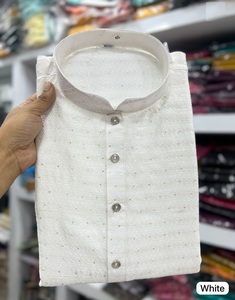 Nouveau Kurt en Soie et Coton Jacquard pour Hommes avec Travail de Paillettes pour la Vente en Gros - Product Image 3