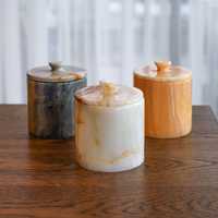 Couvercle de pot en résine écologique exclusif, durable, décoratif naturel, capacité de 150 ml, moderne, luxueux, multifonctionnel, pour le rangement de la cuisine