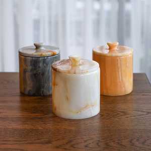 Pot en résine écologique durable exclusif avec couvercle, récipient de rangement décoratif naturel pour les intérieurs de la maison, mariage, meilleur prix - Product Image 5