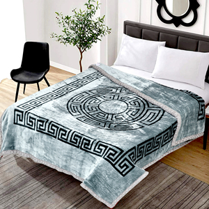 Manta Raschel de invierno de visón tamaño King al por mayor 100% poliéster 2 capas patrón Floral alegre estilo europeo gran oferta - Product Image 5