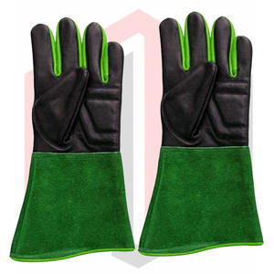 Guantes de soldadura TIG Premium Cuero resistente al calor 7 oz Espesor 16 PULGADAS Longitud Anti-vibración Protección de manos resistente al desgarro - Product Image 2