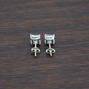 Handmade Natural Blue Toapz Gemstone <b>Stud</b> Earrings 925 <b>Sterling</b> <b>Silver</b> blue Gemstone <b>Stud</b> Earrings For Wholesale Suppliers - Product Image 3