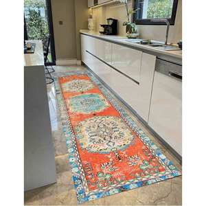 Printed <b>Rug</b>: Custom Moroccan Design <b>Thin</b> Decorative Entryway <b>Rug</b>,Nonwoven <b>Thin</b> <b>Rug</b> - Product Image 3