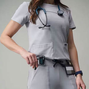 Ensemble de gommage anti-rides de luxe, vêtements pour infirmières, spa, hôpital, uniformes, salons de beauté pour femmes, gommages en spandex, nouveau design, ensembles de jogging - Product Image 2