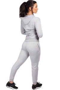 Conjunto Deportivo de Otoño para Mujer, 100% Algodón, Secado Rápido, con Logotipo Frontal, Sudadera con Capucha, Pantalones, Ropa Deportiva, Traje para Correr - Product Image 4