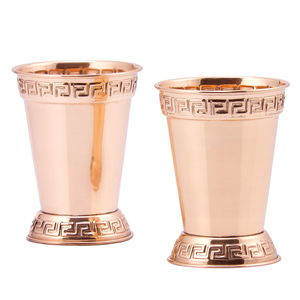 Ensemble de trois gobelets en cuivre personnalisés tendance avec design martelé et taille et forme personnalisées - Product Image 6