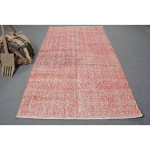 Alfombra turca Vintage de 5x9 pies, rojo, Beige, área grande, diseño de retazos de lana, látex para pasillo, dormitorio, habitación, Alfombra de noche, recién llegado - Product Image 1