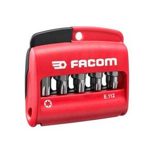 Juego de 10 Puntas Torx Facom de 1/4'' con Portapuntas de 25 mm para Uso Profesional y Bricolaje - Product Image 1