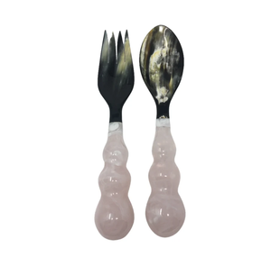 ช้อนเขาควายแบบแบนอุปกรณ์ในครัวช้อนฮอร์นด้ามจับเรซิน - Product Image 1