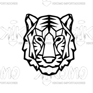 Cuadro geométrico de tigre negro en MDF - Product Image 4