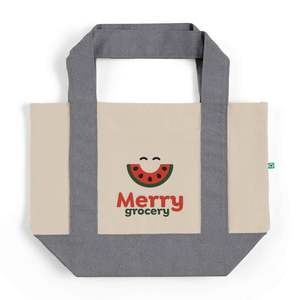 Custom Eco-Friendly <b>Mini</b> Iconic Tote Bag Recycled Fabric Long Handle for Daily Use Advertising Gifts Features Letter Printing - Product Image 2