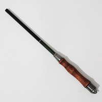 Canne à pêche télescopique multi-sections Keiryu Tenkara ultra-courte de 30 cm, action lente, poignée en carbone et bois, ultra-légère, pour enfants, pêche en ruisseau