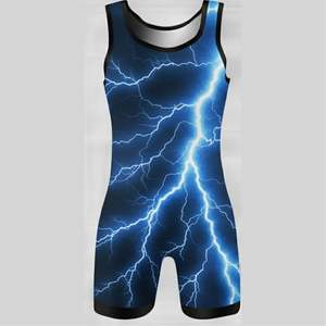 Singlet de lutte personnalisé pour hommes, haute qualité, polyester + élasthanne, sans bretelles, fermeture à pression, respirant, nouveauté - Product Image 5