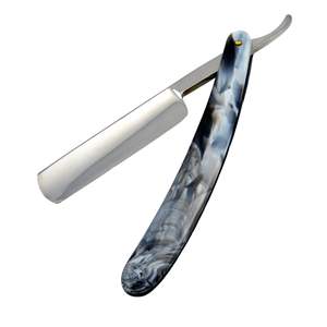 Navaja de Afeitar Recta de Acero Inoxidable ZY 37085 con Mango de Plástico y Madera para Afeitar la Cara de los Hombres - Uso en Barberías - Product Image 6