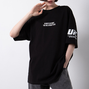 Camiseta de Alta Calidad al por Mayor con Logotipo Personalizado, Camiseta de Manga Corta para Mujer, 100% Algodón Premium, Informal, Holgada, Estilo Hip Hop, con Botones, 180-280 - Product Image 1