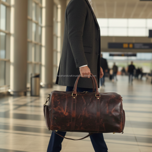 Elegante Bolso de Mano de Cuero para Hombre, Construcción Duradera, Diseño Elegante, Perfecto para Viajes de Negocios, Escapadas de Fin de Semana y Uso Diario - Product Image 2