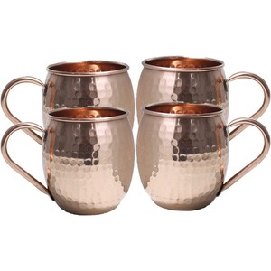 Mules en métal de Moscou Tasses en cuivre Tasse en cuivre massif martelé Tasses en cuivre pour mules de Moscou - Product Image 1