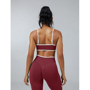 Ensemble de vêtements de sport pour femmes, soutien-gorge et leggings taille haute, sans couture, extensible, respirant, pour le yoga et l'entraînement - Product Image 5