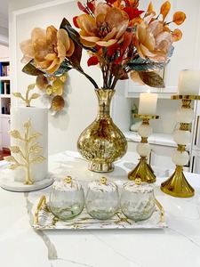 Moderno 3 cuencos con 1 bandeja Juego de servir uso para el hogar jardín cama habitación de invitados restaurante y bar, etc. - Product Image 6