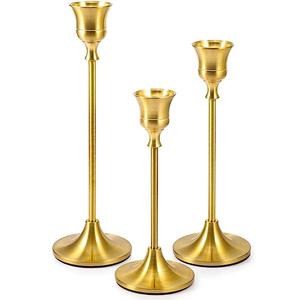 Soporte de vela de adorno decorativo de aspecto Premium, portavelas de Metal de calidad de lujo, decoración de mesa de Color dorado - Product Image 3