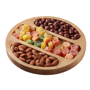 Plateau de service en bois fait main boîte à fruits secs snack serveur plateau de noix pour restauration festif Diwali plateau de service prix le plus bas - Product Image 4