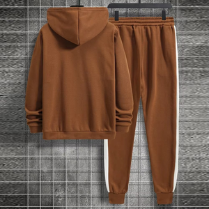 Professional Manufacturer Lightweight Color Block Tracksuits For Men New <b>Brush</b> Print Hoodie With Joggers Men's Tracksuit Set - Product Image 2