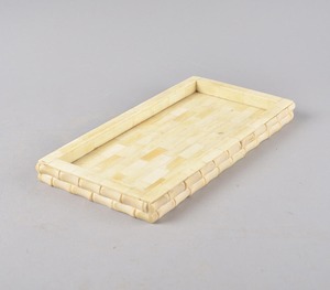 Artisanat Rectangulaire Forme Os Incrustation Plateau Maison Plateau Décoratif pour Table Basse Motif Unique Essayez Os Artisanat - Product Image 2