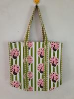 Tas Selempang Wanita Etnik Katun Buatan Tangan dengan Ritsleting, Elegan, Warna Solid, Ringan, Berlapis, Gaya India untuk Belanja dan Perjalanan