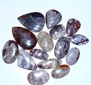 Cabujón de ágata de encaje loco, formas múltiples, patrones únicos, piedras preciosas de cuarzo sueltas, joyería artesanal de alta calidad - Product Image 2