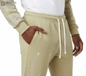 เสื้อวอร์มผ้าฝ้ายเนื้อผ้าฝ้ายเฟรนช์เทอร์รี่ซีดจางพิมพ์ลายสกรีนเสื้อมีฮู้ดและกางเกงวอร์ม400แกรมทำตามสั่ง100% - Product Image 4