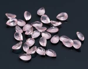 100% Natural tallado pera corte rosa cuarzo buena calidad Rosa piedras preciosas sueltas para la fabricación de joyas al por mayor OEM - Product Image 1