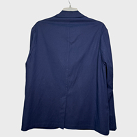 Jaket Blazer pria 2025 biru tua, mantel layanan OEM ramping musim semi penutup kancing tertutup gaya sederhana