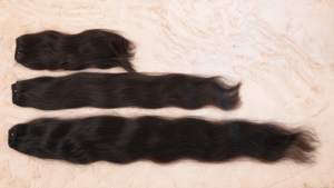 Exclusivo Natural Brown Raw Virgin Indian Remy Temple Hair Machine Trama Straight Pre-bonded Extensión hecha a mano sedosa Cabello indio - Product Image 2