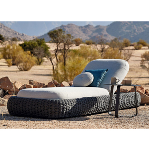 เฟอร์นิเจอร์กลางแจ้งหวายทอชายหาดสระว่ายน้ํากันน้ําป้องกันแสงแดดเก้าอี้เลานจ์อาทิตย์โรงแรมคลับวิลล่าหรูหรา - Product Image 3