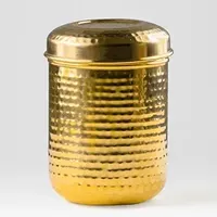 Vente en gros de bocal de rangement en laiton écologique, design moderne et simple, passe au lave-vaisselle, de qualité alimentaire, pour accessoires de décoration de gâteaux