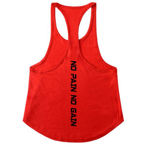 เสื้อกล้ามออกกำลังกายผ้าฝ้ายสีดำสำหรับผู้ชายเสื้อยืดสำหรับเล่นยิมฟิตเนสสำออกแบบโลโก้ได้ตามต้องการ - Product Image 2