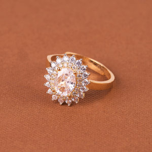 Exportador de joyería artificial en el anillo ajustable del Zirconia cúbica de La India con La galjanoplastia de dos tonos - Product Image 5