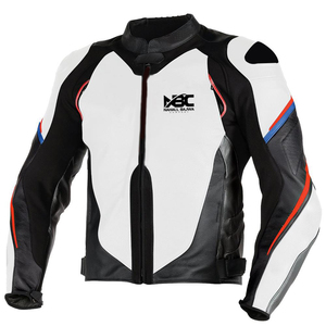 Blousons de moto pour hommes en cuir véritable de haute qualité, respirants, imprimés, coupe-vent, grandes tailles, séchage rapide, logo personnalisé, vente en gros - Product Image 3