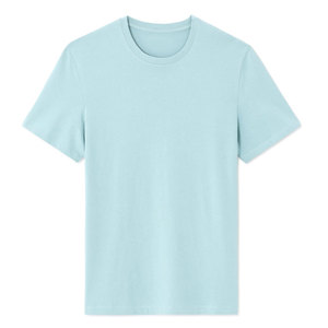 Camiseta de Cuello Redondo, Corte Regular, 100% Algodón, Color Azul Porcelana, Camisetas Esenciales de Algodón Supima para Mujer, Color Cielo - Product Image 1