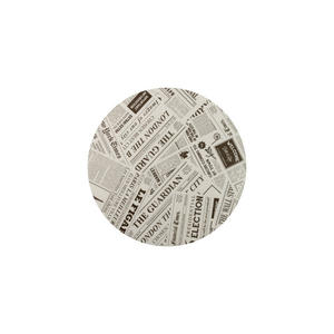 Fogli di Carta Anti-unto Rotonda da 22,5 cm, 35 gsm, per Stampa a Pressione, per Fast Food, 3000 pz, B2B - Product Image 1