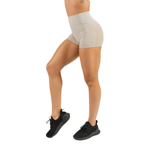 Women's High Quality Custom Logo Compression Yoga <b>Shorts</b> Breathable Gym Clothing with Button <b>Decoration</b> Loose Fit - Product Image 1