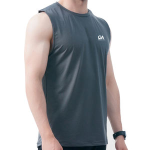 2025, venta al por mayor, camiseta sin mangas ligera para hombre, camiseta sin mangas para gimnasio para hombre, camiseta sin mangas de algodón personalizada al por mayor para hombre - Product Image 3