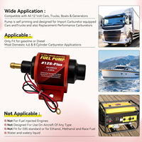 12V Universelle Hochleistungs-Elektrokraftstoffpumpe 5-9PSI 35GPH 130L/H Komplettes Installationskit Geräuscharmer Betrieb Benzin