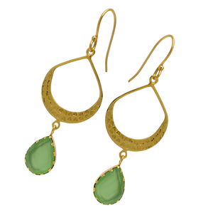 ต่างหูห้อยทำมือจากพลอยเพรนไนต์ทรงลูกแพร์ ประดับด้วยเงินแท้ 925 เครื่องประดับแฟชั่นสำหรับงานแต่งงาน ของขวัญ - Product Image 6