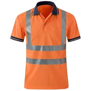 Custom 100% Polyester Hi Vis Polo Shirt <b>Security</b> Reflective Workwear with Mesh Water Proof Safety Vest Customizable Logo Support - Product Image 1