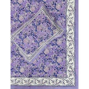 King Size 100% Cotton Hand Block Printed Double Bedsheet Pillow Covers Eco-Friendly Floral <b>Comforter</b> <b>Set</b> for Home 3pcs <b>Set</b> - Product Image 1