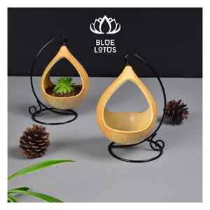 MEILLEURE VENTE Jardinières à gourde sèche: Décor écologique pour les maisons durables. Artisanat DE HAUTE QUALITÉ-LOTUS BLEU - Product Image 1